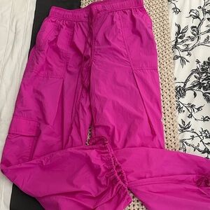 Anthropologie daily practice Bright Hot Pink Cargo Jogger Pants